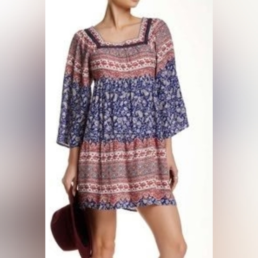 Blu Pepper Floral Tunic Dress